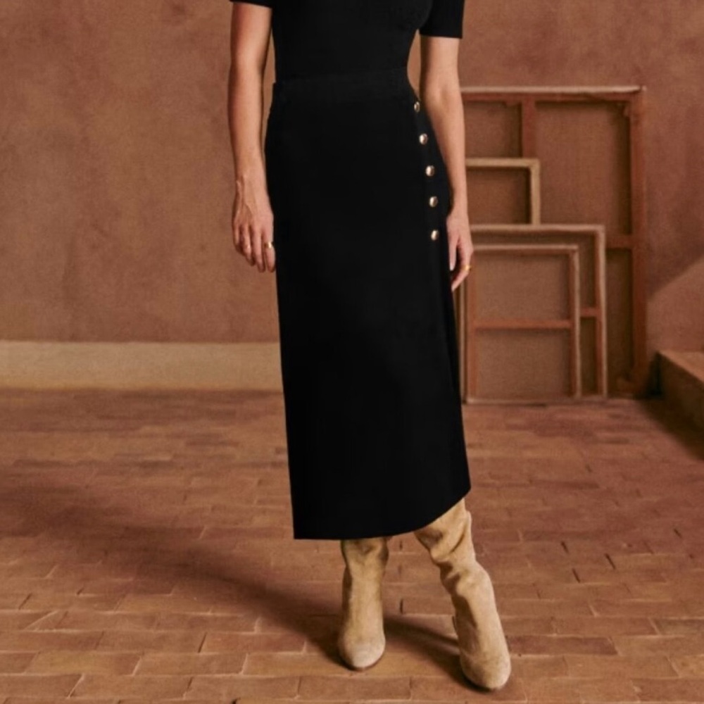 Sezane Mattia Skirt NWT XS black